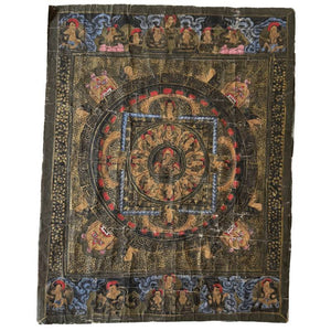 Mandala-Thangka-Stoff – Rituelle Schutzmeditationsstatue, Nepal – Los 340