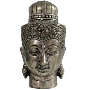 Massives Buddha-Kopf aus Bronze