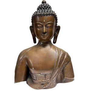 Monumentale nepalesische Buddha-Büste in Bronze – Newar-Tradition Patan – Los 415