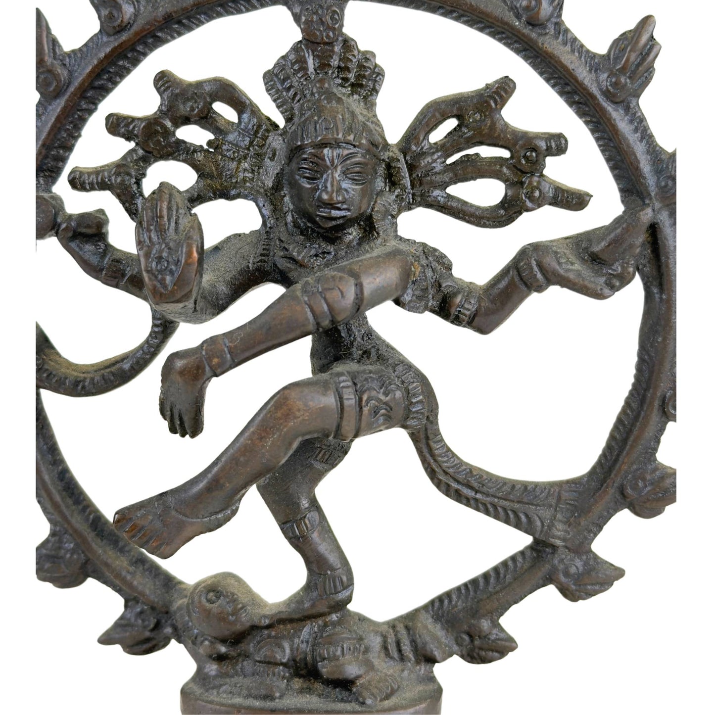 Nataraja-Altarfigur mit Lotussockel und geschichtetem quadratischem Sockel
