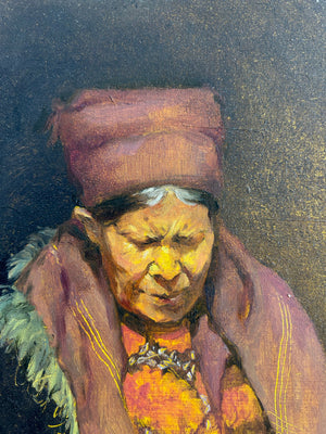 Original Ölgemälde "Portrait 001" – Li Feng (1977) – Realismus auf Holz – 2026