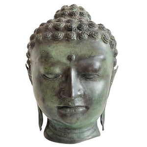 Buddha-Kopf aus Bronze – heitere Meditation – Los 156