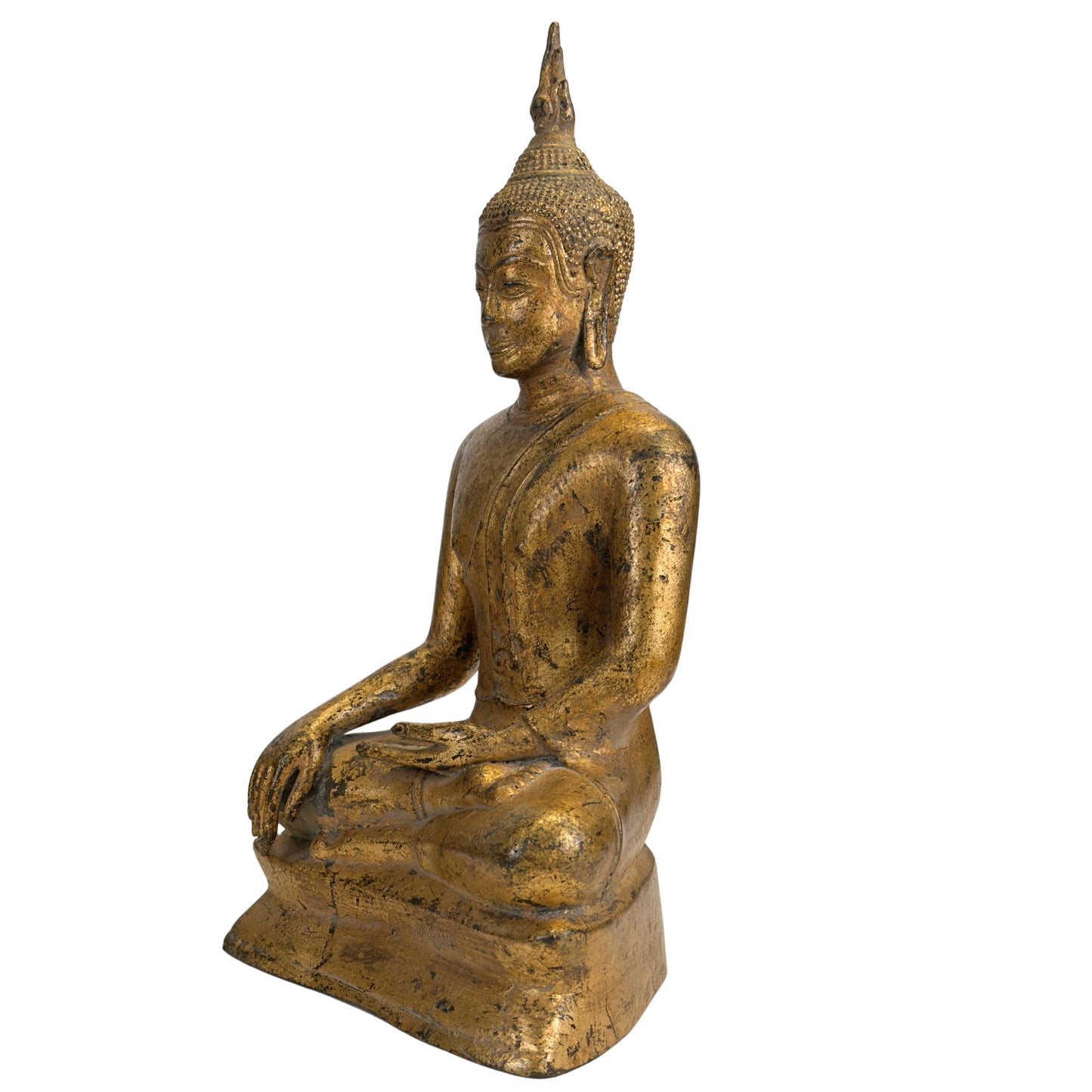 Buddha im Rattanakosin-Stil, hergestellt in der traditionellen Wachsausschmelztechnik
