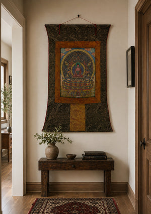 Vintage Shakyamuni Buddha Thangka – 70er Jahre