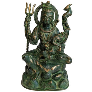 Shiva mit Ganesha, Bronze und Antik (wertvoll)