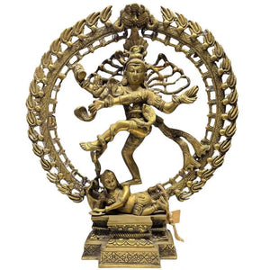 Antiker feuervergoldeter Nataraja – Lord Shiva – Frühes 20. Jahrhundert (1900-1940)