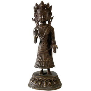 Stehende Dipankara-Buddha-Statue aus Bronze – Los 180