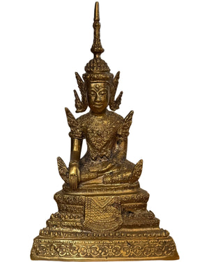 Thailändischer Bronze-Buddha – Bhumisparsha – Rattanakosin-Stil