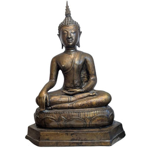Buddha in Bhumisparsha Mudra aus Bronze – 19. Jahrhundert – Los 120
