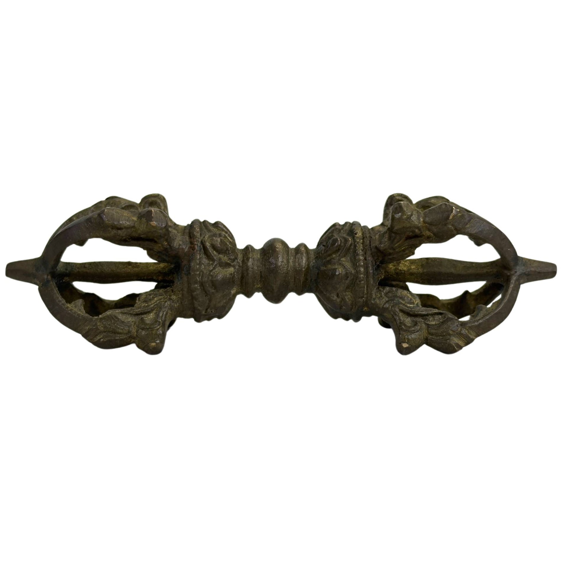 Tibetaanse vajra dorje van brons met donkere patina