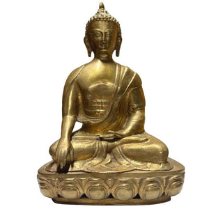 Tibetischer feuervergoldeter Bronze-Buddha – 18. bis frühes 19. Jahrhundert – Los 424
