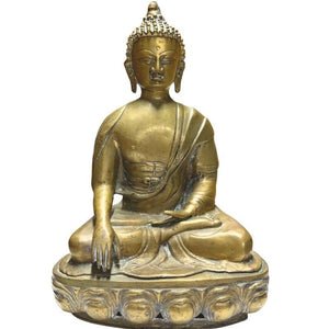 Feuervergoldeter Buddha auf einem Lotusthron – 18. bis frühes 19. Jahrhundert – Los 425