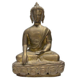 Feuervergoldeter Buddha aus Bronze – Himalaya – 18./19. Jahrhundert – Los 453